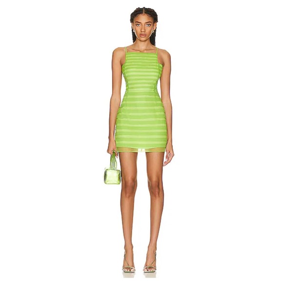 Staud Jacob Dress Kiwi, Size 6 - Picture 1 of 7